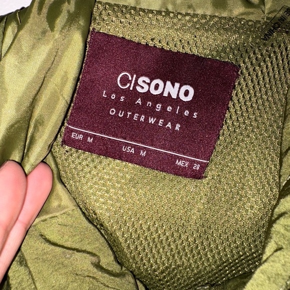 Retro green & yellow windbreaker - Picture 2 of 2